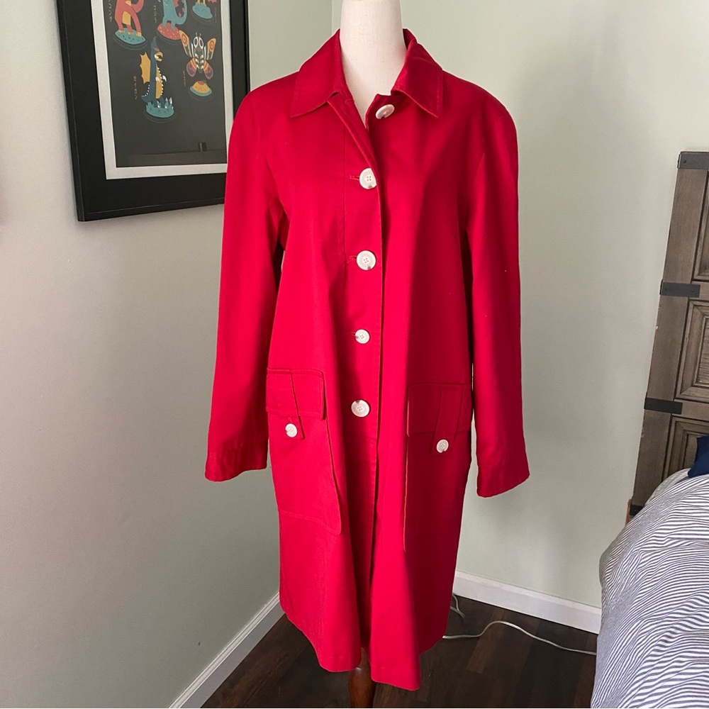 Pendleton Lightweight Long Blazer Jacket Red Size… - image 1